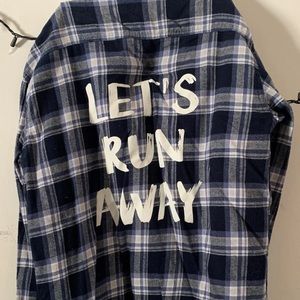 Blue/White Flannel